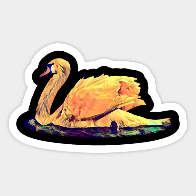 Swan Polypaint Sticker by jph
